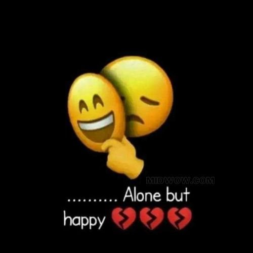 i am alone but happy dp (5)