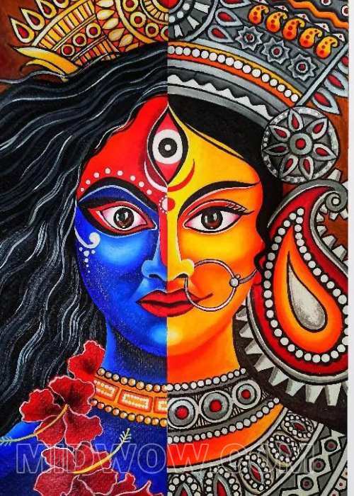 99+ Best Durga Maa Drawing Collection Pencil Sketch & Color